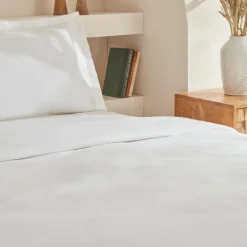 Karaca Bettwäsche-Home White Collection Lavin 100% Baumwolle Doppelbett Bettwäsche Set Weiß Beyaz