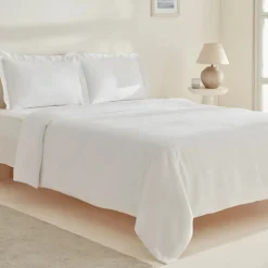 Karaca Bettwäsche-Home White Collection Felves King Size Bettwäscheset 100% Baumwolle Weiß 240x220 Cm Weıß01