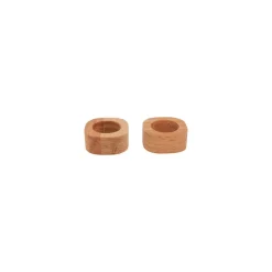 Karaca Backhelfer-Home Woodland 2-teiliges Serviettenring-Set aus Holz Multıfarben