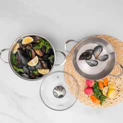 Karaca Stahltopf-Induktions Stahlpfanne für Muscheln 20 cm Farblös