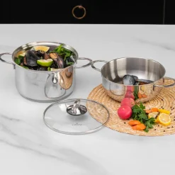 Karaca Stahltopf-Induktions Stahlpfanne für Muscheln 20 cm Farblös