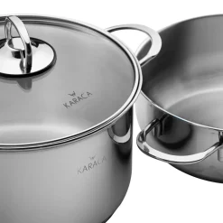 Karaca Stahltopf-Induktions Stahlpfanne für Muscheln 20 cm Farblös
