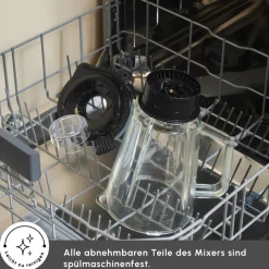 Karaca Smoothie Blender-1,5 L Glasbehälter Smoothie Blender Inox