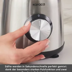 Karaca Smoothie Blender-1,5 L Glasbehälter Smoothie Blender Inox