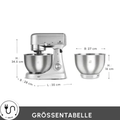 Karaca Küchenchef-Ironmax Guss-Standmixer Grau Grey