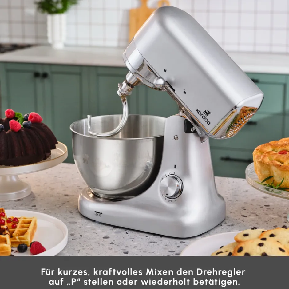 Karaca Küchenchef-Ironmax Guss-Standmixer Grau Grey