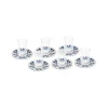 Karaca Teegläser Sets-Iznik 12-teiliges Türkisches Teeset aus Bone China für 6 Personen, 130 ml, Blau