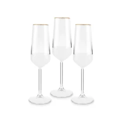 Karaca Weingläser & Kelchglas-Jasmine 195 Ml 3er Set Sektgläser Multıfarben
