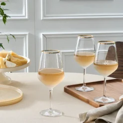 Karaca Weingläser & Kelchglas-Jasmine 490 ml 3-teiliges Kelchglas-Set Multıfarben