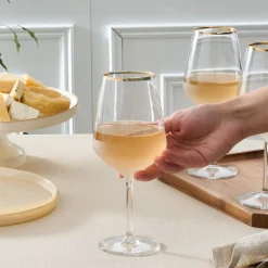 Karaca Weingläser & Kelchglas-Jasmine 490 ml 3-teiliges Kelchglas-Set Multıfarben