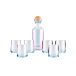 Karaca Gläser-Sets-Jules 7-teiliges Wasserset mit Perlmutt Glanz