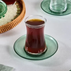 Karaca Teegläser Sets-Juliet Grün 6-Personen-Teeset Yeşil