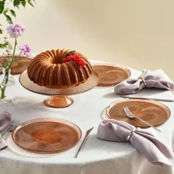 Karaca Kuchenplatte-Juliet Mocha Mousse 7-teiliges Kuchen-Set für 6 Personen