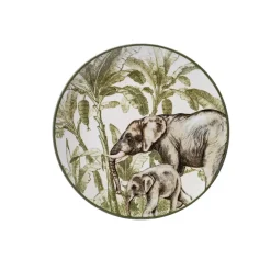 Karaca Frühstücksgeschirr|Kuchenplatte-Jungle 6 Teiliges Dessertteller Set 22 cm Multıfarben