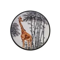 Karaca Frühstücksgeschirr|Kuchenplatte-Jungle 6 Teiliges Dessertteller Set 22 cm Multıfarben