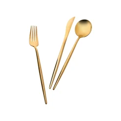Karaca Bestecksets Für 12 Personen-Jupiter Matte Gold 60-teiliges Besteck für 12 Personen mit Boxed Matt Gold