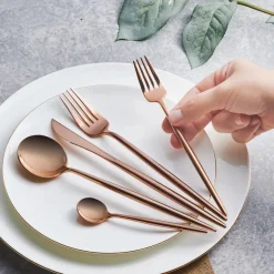 Karaca Bestecksets Für 12 Personen-Jupiter 60 Teile 12 Person Boxed Cutlery Set Rosegold