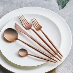 Karaca Bestecksets Für 12 Personen-Jupiter 60 Teile 12 Person Boxed Cutlery Set Rosegold