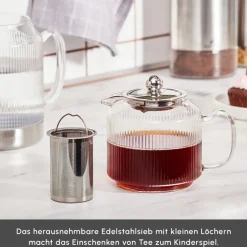 Karaca Teekannen-Kelly Glas Teekanne Farblös