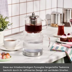 Karaca Teekannen-Kelly XL Glas-Teekanne Farblös