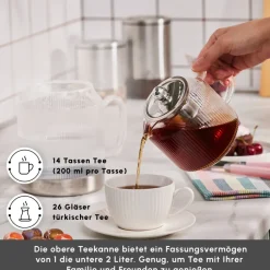 Karaca Teekannen-Kelly XL Glas-Teekanne Farblös