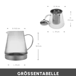 Karaca Teekannen-Keops Glas-Teekanne Farblös