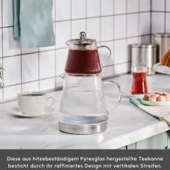 Karaca Teekannen-Keops Glas-Teekanne Farblös
