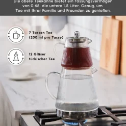 Karaca Teekannen-Keops Glas-Teekanne Farblös