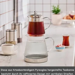 Karaca Teekannen-Keops XL Glas-Teekanne Farblös