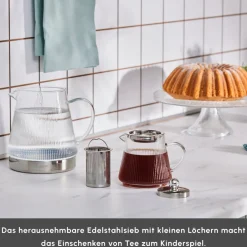 Karaca Teekannen-Keops XL Glas-Teekanne Farblös