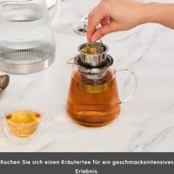 Karaca Teekannen-Keops XL Glas-Teekanne Farblös