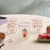 Karaca Wasserglas-Kids 3-Teiliges Glasbecher-Set Für Mädchen, Rosa