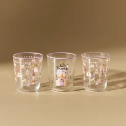 Karaca Wasserglas-Kids 3-Teiliges Glasbecher-Set Für Mädchen, Rosa