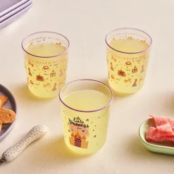 Karaca Wasserglas-Kids 3-Teiliges Glasbecher-Set Für Mädchen, Rosa
