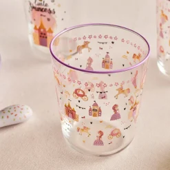 Karaca Wasserglas-Kids 3-Teiliges Glasbecher-Set Für Mädchen, Rosa