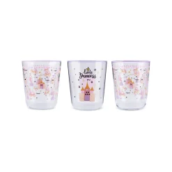 Karaca Wasserglas-Kids 3-Teiliges Glasbecher-Set Für Mädchen, Rosa