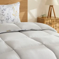 Karaca Bettwäsche-Leaf Graues Einzel Comforter Set 155x220+50x70 Grau02