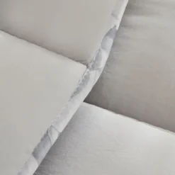 Karaca Bettwäsche-Leaf Graues Einzel Comforter Set 155x220+50x70 Grau02