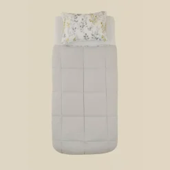 Karaca Bettwäsche-Leaf Graues Einzel Comforter Set 155x220+50x70 Grau02