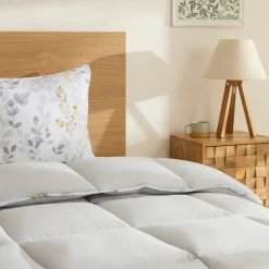 Karaca Bettwäsche-Leaf Graues Einzel Comforter Set 135x200+50x70 Grau02