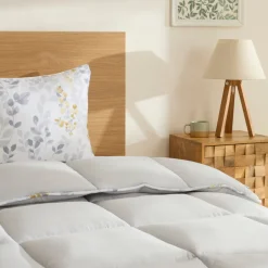 Karaca Bettwäsche-Leaf Graues Einzel Comforter Set 135x200+50x70 Grau02