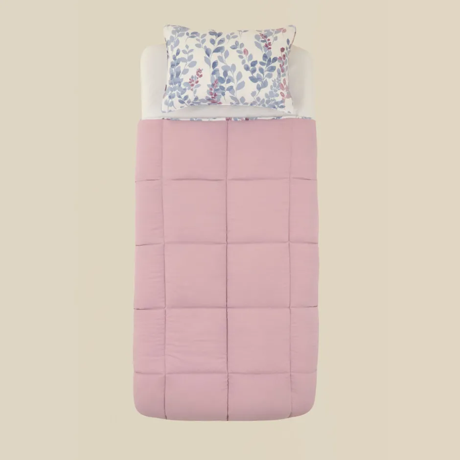 Karaca Bettwäsche-Leaf Multicolor Einzelbett Komforter Set 155x220+50x70 Multıfarben