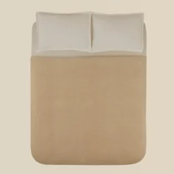 Karaca Decken-Leaves Ecru Doppelbettdecke 200x220 Ekru
