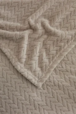 Karaca Decken-Leaves Graue Einzelbettdecke 150x200 Açık Gri