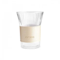 Karaca Mugs & Kaffeebecher|Wasserglas-Leder Cool Touch Latte Glas 210 Ml Gold