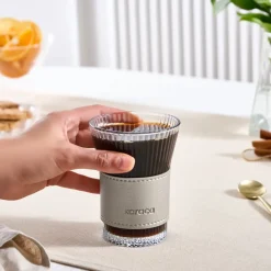 Karaca Mugs & Kaffeebecher-Leder Cool Touch Latte Bardağı 210 ml Platin Platın