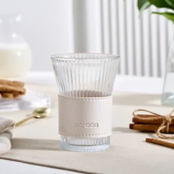 Karaca Wasserglas|Gläser-Sets-Leder Cool Touch Latte Glas 210 Ml Perlmutt Perlesent