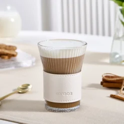 Karaca Wasserglas|Gläser-Sets-Leder Cool Touch Latte Glas 210 Ml Perlmutt Perlesent