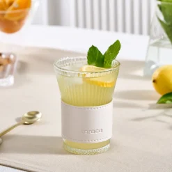 Karaca Wasserglas|Gläser-Sets-Leder Cool Touch Latte Glas 210 Ml Perlmutt Perlesent