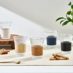 Karaca Wasserglas|Gläser-Sets-Leder Cool Touch Latte Glas 210 Ml Perlmutt Perlesent
